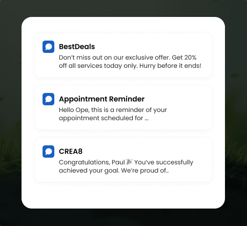 Reach users instantly, wherever they are